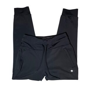 Gradual Womens Black Activewear Joggers High Waist Drawstring Yoga Pants Small